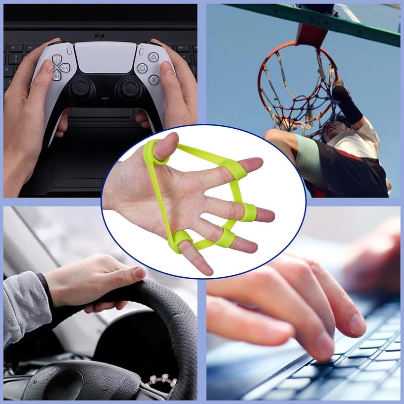 CQSYWQING Hand Grip Strengthener, Finger Exerciser, Grip Strength Trainer (6 PCS),New Material,Forearm Grip Workout, Finger Stretcher, Relieve Wrist Pain, Carpal Tunnel, Trigger Finger, Mallet Finger - Image 4